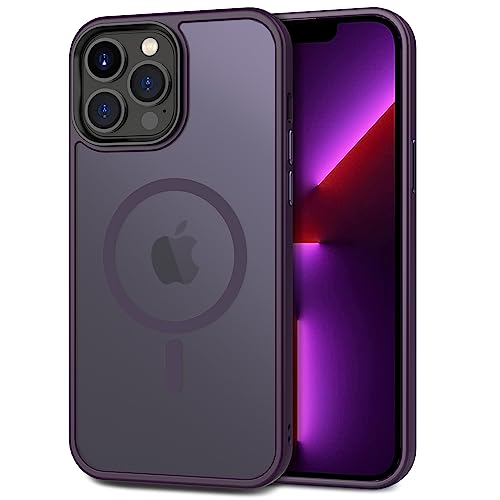 CACOE Magnetisch Hülle für iPhone 13 Pro Max Hülle 6.7 Zoll,kompatibel mit MagSafe,Durchscheinende Matt Handyhülle Stoßfest Kratzfest Schutzhülle Cover von CACOE