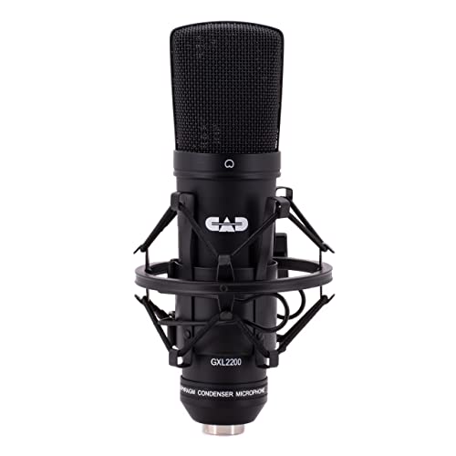 CAD Audio Großmembran Kondensator Mikrofon für Studio & professionelle Aufnahmen Nierenmikrofon Studiomikrofon (XLR, 48V Phantomspeisung, 1 Zoll Membran, 75 OHM Impendanz, 30 Hz - 20 KHz), silber von CAD Audio