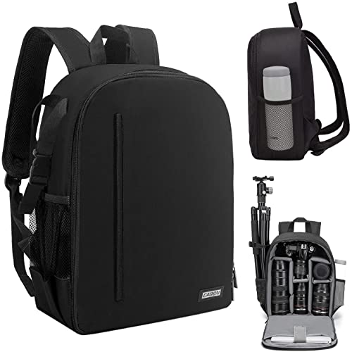 CADeN Kamerarucksack Camera Backpack Wasserabweisend Kameratasche Fototasche Kompatibel mit Sony Canon Nikon（Schwarz） von CADeN