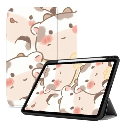 Hülle Für Ipad 10. Generation 2022 Mit Stifthalter, TPU-Rückseite 10. Generation Cover Ipad Schutzhülle Smart Trifold Stand Case Für Ipad 10, Auto Wake/Sleep - Süße Kuh von CAEITLRSO
