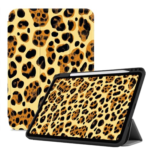 Hülle Für Ipad 2024 Air 6. Generation 11", Hülle Mit Stifthalter, Magnetischem Ständer Und Kartensteckplatz, Smart Case Mit Automatischem Ruhe-/Aufwachmodus, Gelb Braun Leopard Hülle Für Ipad 2024 Air 6. Generation 11", Hülle Mit Stifthalter, Magnetischem Ständer Und Kartensteckplatz, Smart Case Mit Automatischem Ruhe-/Aufwachmodus, Gelb Braun Leopard von CAEITLRSO