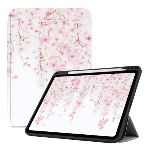 Hülle Für Ipad 9./8./7. Generation (10,2 Zoll, Modell 2021/2020/2019), Stoßfester, Automatischem Aufwachen/Schlafen, Hülle Für Ipad 7/8/9 - Elegante Rosa Kirschblüten von CAEITLRSO