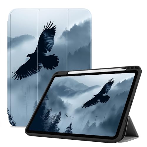 Hülle Für Ipad 9./8./7. Generation 10,2 Zoll Trifold Cover Mit Stifthalter Auto Sleep/Wake Stand Smart Cases Für Ipad 7/8/9 (2021/2020/2019) - Berge Adler von CAEITLRSO