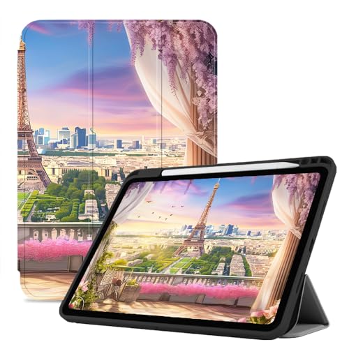 Hülle Für Ipad Mini 6 (8,3 Zoll 2021) Mit Stifthalter, Schlanke Tablet-Hülle, Mit Automatischer Wake/Sleep-Funktion Für Ipad Mini 6. Generation - Karikatur, Paris, Eiffelturm von CAEITLRSO