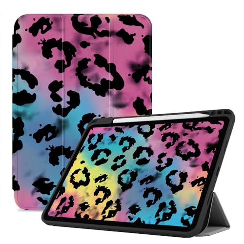 Smart Case Kompatibel Mit Ipad Pro 13" (2024) - Pu-Leder Ipad Pro 13" Magnetische Hülle Mit Standfunktion Und Wake-Sleep-Funktion - Buntes Leopardenmuster von CAEITLRSO
