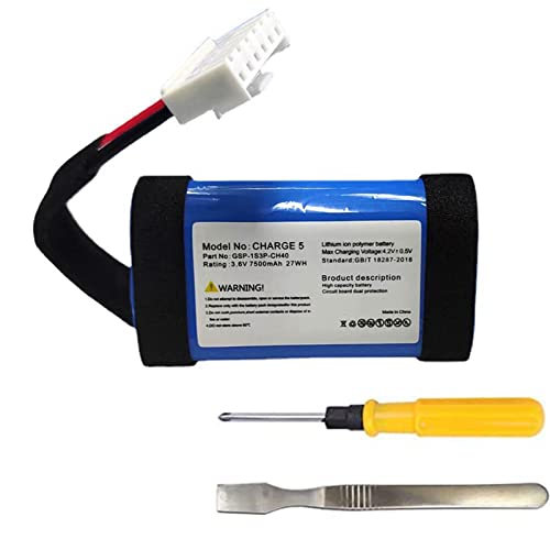 CAESEA 3.6V 7500mAh Li-ion Ersatzbatterie für JBL Charge 5 CHARGE5BLUAM Akku GSP-1S3P- CH40 von CAESEA