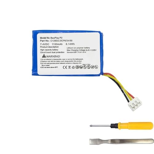 CAESEA 7,4V 1100mAh C129D2 Ersatzakku für Beoplay P2 tragbarer Bluetooth-Lautsprecher CAESEA 7,4V 1100mAh C129D2 Ersatzakku für Beoplay P2 tragbarer Bluetooth-Lautsprecher von CAESEA
