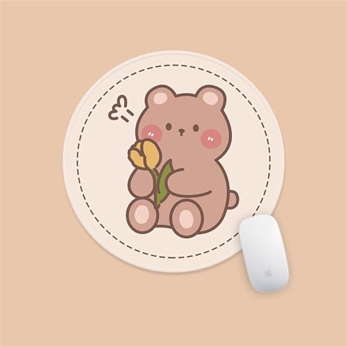 Rundes süßes Mauspad, kleines Kawaii-Mousepad mit lustigem Design, Laptop-Computer-Büro- und Gaming-Schreibtischunterlage Rundes süßes Mauspad, kleines Kawaii-Mousepad mit lustigem Design, Laptop-Computer-Büro- und Gaming-Schreibtischunterlage von CAFETU