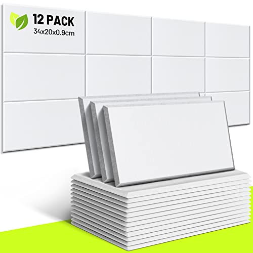 CAHAYA 12 Stück Akustikplatten 9 mm dick gepolstert ohne Rückseitenkleber 34 x 20 cm Schallschutz-Dämmplatte schallabsorbierende Geräuschreduzierungsplatten für Bürotürwände CY0313-2 White CAHAYA 12 Stück Akustikplatten 9 mm dick gepolstert ohne Rückseitenkleber 34 x 20 cm Schallschutz-Dämmplatte schallabsorbierende Geräuschreduzierungsplatten für Bürotürwände CY0313-2 White von CAHAYA