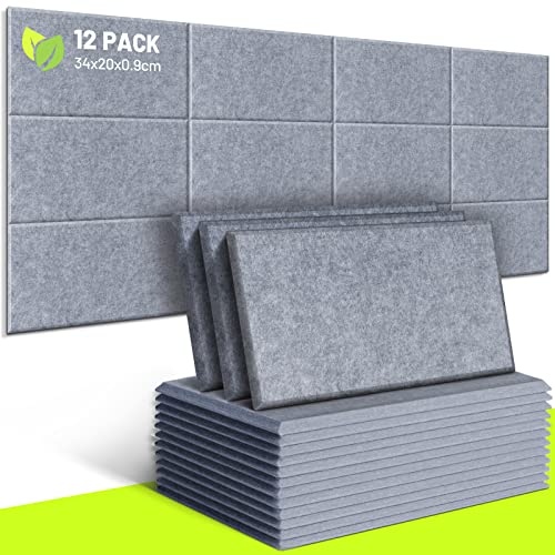 CAHAYA 12 Stück Akustikplatten 9 mm dick gepolstert ohne Rückseitenkleber 34 x 20 cm Schallschutz-Dämmplatte schallabsorbierende Geräuschreduzierungsplatten für Bürotürwände CY0313-4 Grey CAHAYA 12 Stück Akustikplatten 9 mm dick gepolstert ohne Rückseitenkleber 34 x 20 cm Schallschutz-Dämmplatte schallabsorbierende Geräuschreduzierungsplatten für Bürotürwände CY0313-4 Grey von CAHAYA