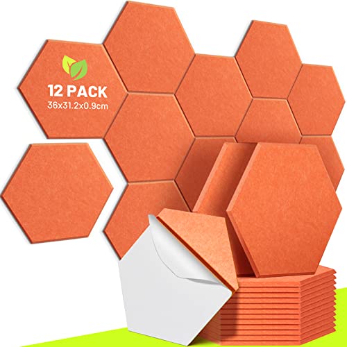 CAHAYA 12 Stück Akustikplatten selbstklebend 36 x 31,2 cm mit 9 mm dicker, gepolsterter Schallschutz-Dämmplatte, schallabsorbierende Geräuschreduzierungsplatten für Bürotüren CY0314-5 Orange CAHAYA 12 Stück Akustikplatten selbstklebend 36 x 31,2 cm mit 9 mm dicker, gepolsterter Schallschutz-Dämmplatte, schallabsorbierende Geräuschreduzierungsplatten für Bürotüren CY0314-5 Orange von CAHAYA