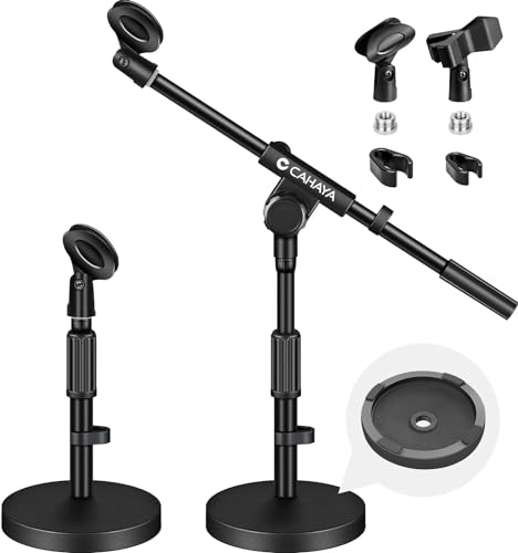 CAHAYA 3 in 1 Verbesserter Desktop Mikrofonständer: Verstellbarer Tisch-mikrofonständer mit 180°Drehbarem und Mikrofonclip, Geeignet für Konferenzreden, Spiele und Live-Übertragungen, CY0360 CAHAYA 3 in 1 Verbesserter Desktop Mikrofonständer: Verstellbarer Tisch-mikrofonständer mit 180°Drehbarem und Mikrofonclip, Geeignet für Konferenzreden, Spiele und Live-Übertragungen, CY0360 von CAHAYA