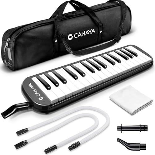 CAHAYA 32 Tasten Melodica für Kinder Melodica Instrument mit Tragetasche geeignet für Anfänger Studenten, musikalisches Geschenk für Jungen und Mädchen, Schwarz CY0050-1 CAHAYA 32 Tasten Melodica für Kinder Melodica Instrument mit Tragetasche geeignet für Anfänger Studenten, musikalisches Geschenk für Jungen und Mädchen, Schwarz CY0050-1 von CAHAYA