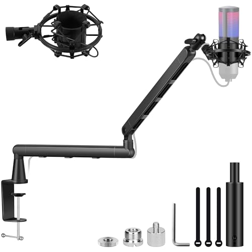 CAHAYA Mikrofonarm Boom Arm Professionelle: Verstellbarer Mikrofonarm mit Verlängerungsstange, Unter-Bildschirm-Design für Streaming & Recording, Tragkraft bis 2,5 kg Mikrofon Schwenkarm CAHAYA Mikrofonarm Boom Arm Professionelle: Verstellbarer Mikrofonarm mit Verlängerungsstange, Unter-Bildschirm-Design für Streaming & Recording, Tragkraft bis 2,5 kg Mikrofon Schwenkarm von CAHAYA