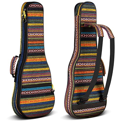 CAHAYA Ukulele Tasche 21 Zoll Gigitasche Gigbag ukulelenhülle Baumwolle Nylon 9mm gepolsterte Ukulelentasche CY0131-1 von CAHAYA