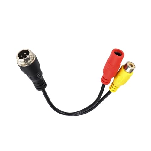 Auto Rückfahrkamera 4-poliger Head-Stecker/Buchse Auf RCA AV/Buchse DC Mehrfachkabel-Steckeradapter-Konverter Für Den Rückfahrkamera-Monitor Im Auto Rückfahrkameras(4PinW-RCAw-DCw) von CAIDIS