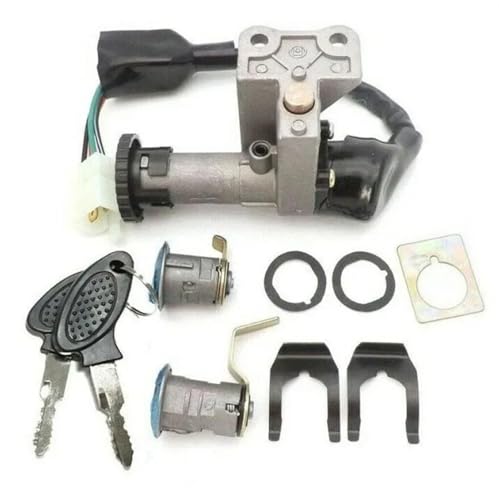 Zündschloss Für GY6 50cc 150cc Moped Roller 4 Pin Stecker Motorrad Schloss Zündschlüssel Set Fit Motorrad-Zündschalter Zündschloss Für GY6 50cc 150cc Moped Roller 4 Pin Stecker Motorrad Schloss Zündschlüssel Set Fit Motorrad-Zündschalter von CAIDIS
