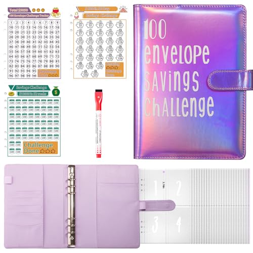 CAIJ 100 Envelope Challenge Binder, Geldsparung Geldordner Organizer Sparbuch für Geld Challenge Geld Sparen Herausforderung Binder Umschläge Challenge Binder A5 Geld Sparen Challenge Binder CAIJ 100 Envelope Challenge Binder, Geldsparung Geldordner Organizer Sparbuch für Geld Challenge Geld Sparen Herausforderung Binder Umschläge Challenge Binder A5 Geld Sparen Challenge Binder von CAIJ