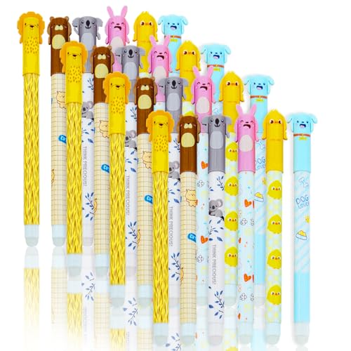 CAIJ 24Pack Löschbare Gelstifte mit Schwarzer Tinte Süßer Zeichentrickfilm Stift Radierbarer Stift mit Eingebautem Radiergummi für den Einsatz in Schülerschulbüros ohne Papier zu Beschädigen CAIJ 24Pack Löschbare Gelstifte mit Schwarzer Tinte Süßer Zeichentrickfilm Stift Radierbarer Stift mit Eingebautem Radiergummi für den Einsatz in Schülerschulbüros ohne Papier zu Beschädigen von CAIJ