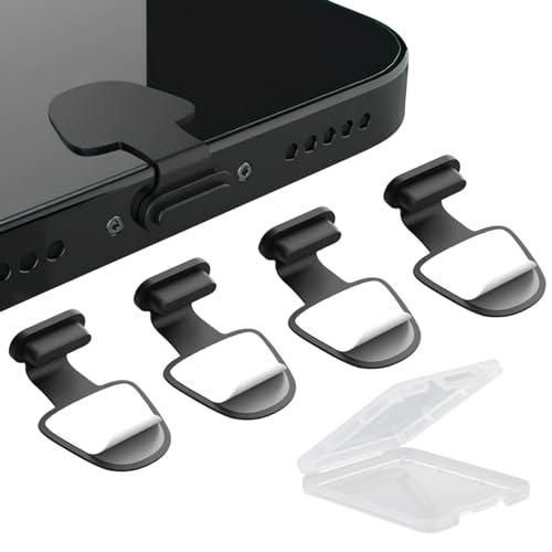 CAISYE Packung mit 4 USB-C Schutzkappen - Effektiver Schutz für den Ladeanschluss - USB-C Staubschutz - Einfache Installation - Hochwertige Materialien - Für USB-C Geräte,Verschiedene Telefonmodelle von CAISYE