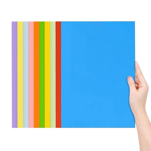 230GSM A4 Kartonpapier - 10 -Farben-Sortiment/Einzelfarben für DIY-Kunsthandwerk,Origami,Scrapbooking|Farbiges Kunstpapier für Schulprojekte,Papierschnitt,Gemischte Farben,2 Pack (20 Blätter/Pack) von CAKERS
