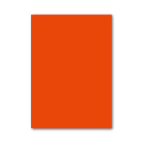 230GSM A4 Kartonpapier - 10 -Farben-Sortiment/Einzelfarben für DIY-Kunsthandwerk,Origami,Scrapbooking|Farbiges Kunstpapier für Schulprojekte,Papierschnitt,Orange,5 Pack (20 Blätter/Pack) von CAKERS