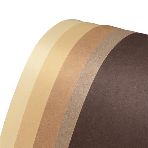250GSM Brown Cardstock Paper Sheets - Mehrzweck-Kulissen|Kunsthandwerkspapier Ideal Für Hintergrundausstellungen, Handzeichnung, 3D -Papierskulpturen,Schulprojekte,5-Farben-Mischung,A3 (20 Blatt) von CAKERS