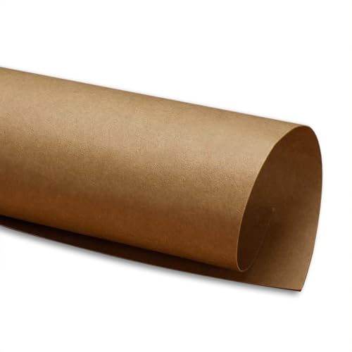 250GSM Brown Cardstock Paper Sheets - Mehrzweck-Kulissen|Kunsthandwerkspapier Ideal Für Hintergrundausstellungen, Handzeichnung, 3D -Papierskulpturen,Schulprojekte,Bräunen,Vollblatt (5 Blatt) von CAKERS