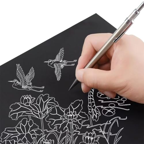DIY Handgefertigte Origami Black Cardstock - Mehrzweckpapier Zum Druck, Handwerk Und Büro | Hintergrundpapier Für Cover, Karten, Kunstprojekte,A4-300GSM,4 Pack (20 Blätter/Pack) von CAKERS
