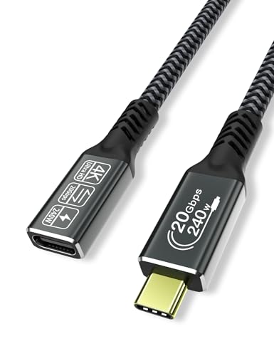 CAKOBLE USB C Verlängerung Kabel 1M,usb-c verlängerung buchse auf steckerUnterstützt usb c 3.2 verlängerung 20Gpbs/240W und 4K@60Hz mit i-Phone 16/15 Pro Max, MacBook Pro/Air XPS 15 Galaxy S24/S23 CAKOBLE USB C Verlängerung Kabel 1M,usb-c verlängerung buchse auf steckerUnterstützt usb c 3.2 verlängerung 20Gpbs/240W und 4K@60Hz mit i-Phone 16/15 Pro Max, MacBook Pro/Air XPS 15 Galaxy S24/S23 von CAKOBLE