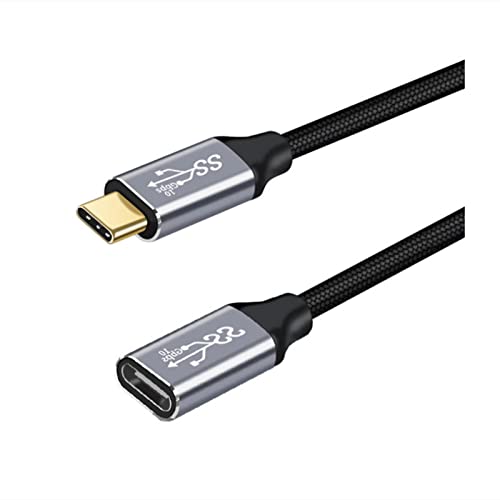 USB 3.1-Verlängerungskabel – Stecker auf Buchse Verlängerungskabel 10 Gbit/s Datenübertragung, 100 W 20 V/5 A USB-C auf USB-C 3.1 Gen2 Kabel 4K-Videoausgang, voll kompatibel mit Typ-C-Geräten 25cm von CAKOBLE