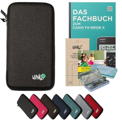 CALCUSO Zubehör Streberpaket Dunkelgrau kompatibel für Taschenrechner Casio FX-991DE X von CALCUSO