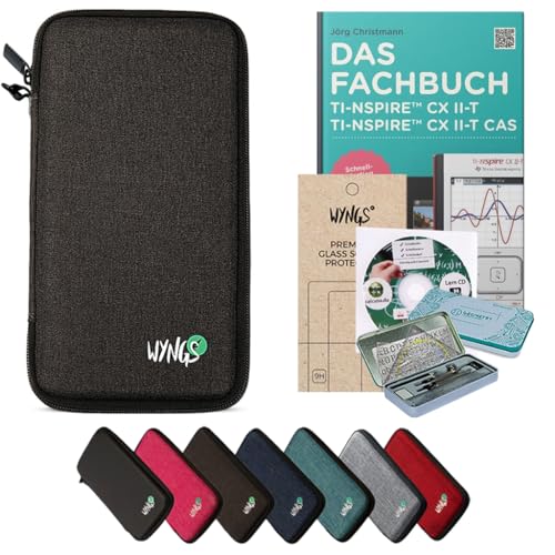 CALCUSO Zubehör Streberpaket Dunkelgrau kompatibel für Grafikrechner TI Nspire CX II-T/CX II-T CAS von CALCUSO
