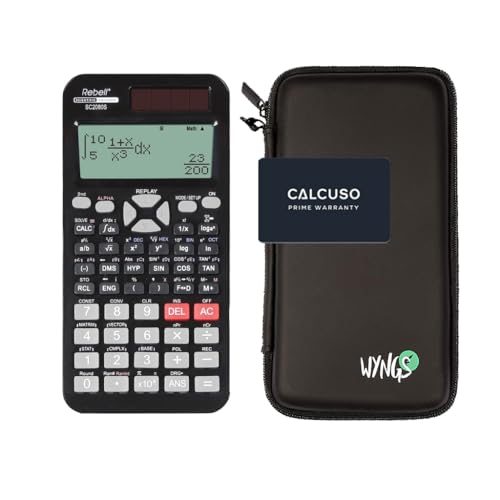 Rebell SC2080S Taschenrechner inklusive Schutztasche von WYNGS in Schwarz - Basic Set von Rebell