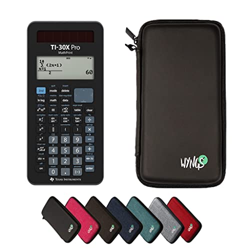 TI-30X Pro MathPrint inklusive Schutztasche von WYNGS in Schwarz - Basic Set von CALCUSO
