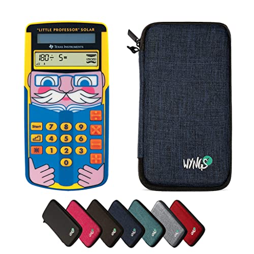 CALCUSO Sparpaket: TI Little Professor Taschenrechner + WYNGS Schutztasche blau + Erweiterte Garantie von CALCUSO von CALCUSO