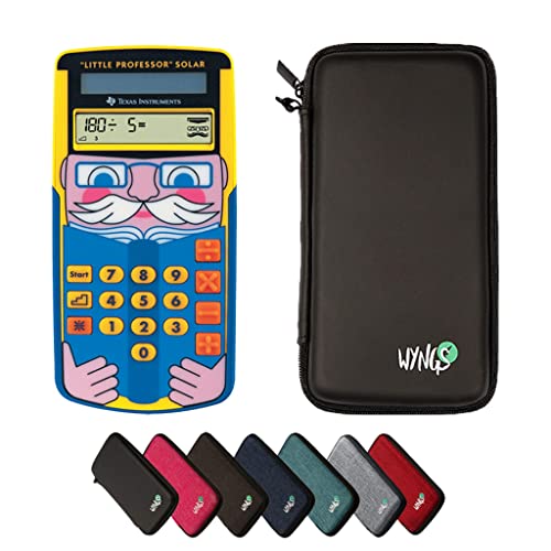 TI-Little Professor Taschenrechner inklusive Schutztasche von WYNGS in Schwarz - Basic Set von CALCUSO