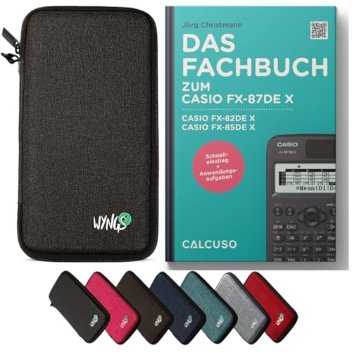 CALCUSO Zubehör Standardpaket Dunkelgrau kompatibel für Taschenrechner Casio FX-85DE X von CALCUSO