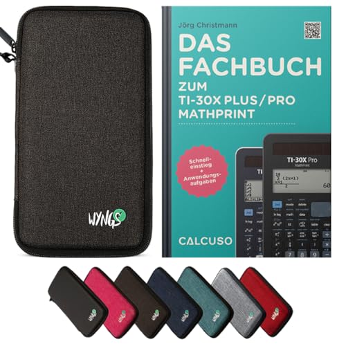 CALCUSO Zubehör Standardpaket Dunkelgrau kompatibel für Taschenrechner TI-30X Plus/Pro Mathprint von CALCUSO