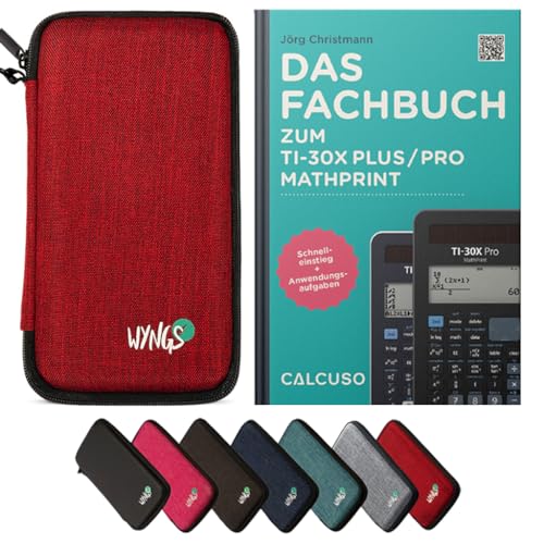 CALCUSO Zubehör Standardpaket Rot kompatibel für Taschenrechner TI-30X Plus/Pro Mathprint von CALCUSO