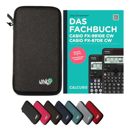 CALCUSO Zubehör Standardpaket dunkelgrau kompatibel mit Taschenrechner Casio FX-991DE CW von CALCUSO