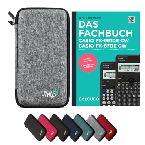 CALCUSO Zubehör Standardpaket hellgrau kompatibel mit Taschenrechner Casio FX-991DE CW von CALCUSO