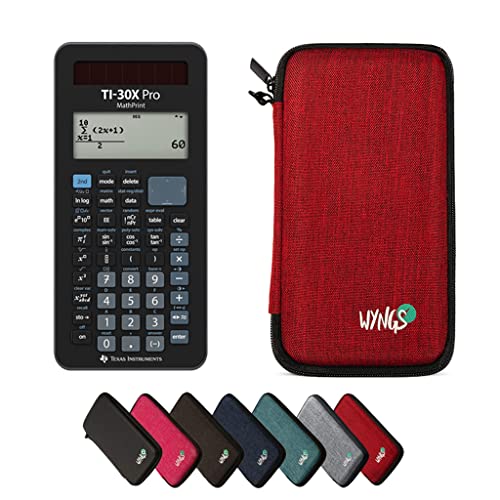 TI-30X Pro MathPrint inklusive Schutztasche von WYNGS in Rot - Basic Set von CALCUSO