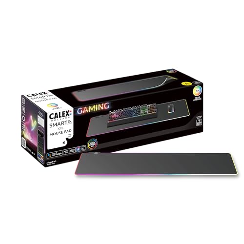 CALEX Gaming XXL Mausmatte - Razer Chroma Kompatibel - Smart Home - RGBIC Synchronisation für PC - 90 x 30 cm - Music Sync - Anti-Rutsch CALEX Gaming XXL Mausmatte - Razer Chroma Kompatibel - Smart Home - RGBIC Synchronisation für PC - 90 x 30 cm - Music Sync - Anti-Rutsch von CALEX
