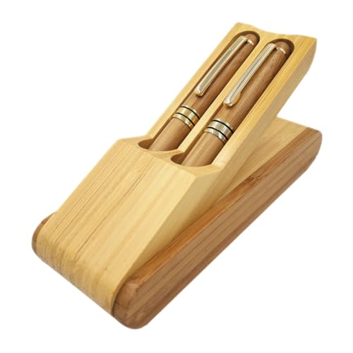 CALLARON 1 Satz Stift-set Büro Stift Schreiben, Signieren, Stift Etui Signierstifte Für Kalligraphie-füllfederhalter Glatter Schreibstift Praktischer Signierstift Bambus Brown von CALLARON