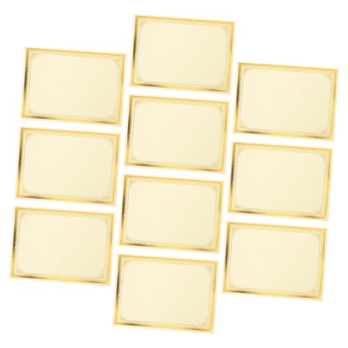 CALLARON 10 Stück Blanko Zertifikatpapier Urkundenpapier Zum Drucken Von Zertifikaten Papier Urkundenpapier Auszeichnungspapier Auszeichnungszertifikatspapier Beige von CALLARON