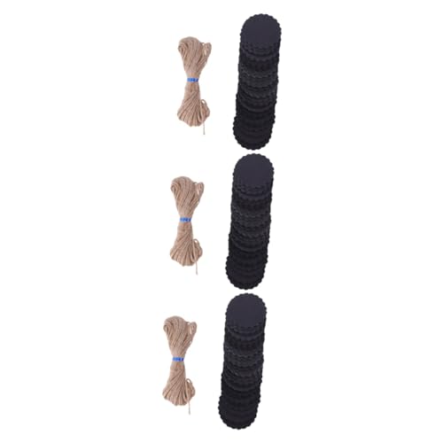CALLARON 3 Sätze Kartonschläfchen -tag -tag Vintage-hängeetikett Geschenkanhänger Leere Tags Wunschkarte Markierungs -tags Etiketten Aus Kraftpapier Schwarzes Kraftpapier 100 Stück * 3 von CALLARON