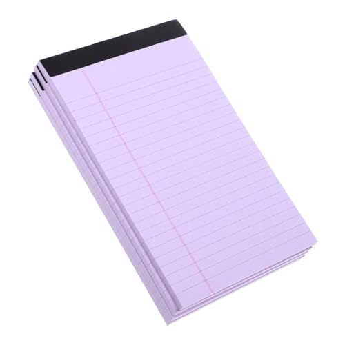 CALLARON 4 Stück Notizbuch Notizbilder Reisende Büro kariert eng Pukka merkzettel Notizblock notizzettel Notizkladde Notizheft Notizbücher Papierblöcke breites liniertes Papier Pads Violett von CALLARON