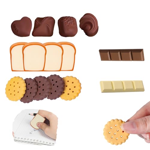 15 Stück Radiergummi Kinder, Schokoladen-Radiergummi,Kinder Lustige für Geschenk Einschulung (A) von CALLYSONIC
