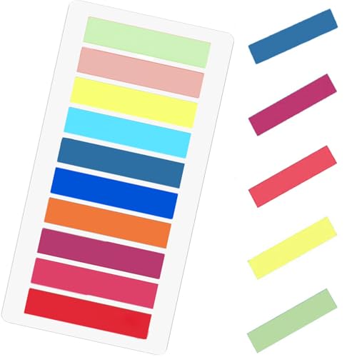 200 Stück Haftstreifen, 10 Stile Selbstklebend Postit Haftnotizen, Bunt Sticky Notes, Aesthetic Klebezettel Klein, Post It Transparent, Index Tabs, Post It Pastell, für Seitenmarkierung, Lesezeichen von CALLYSONIC